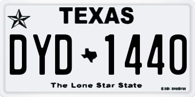 TX license plate DYD1440
