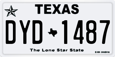 TX license plate DYD1487