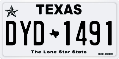 TX license plate DYD1491