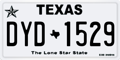 TX license plate DYD1529