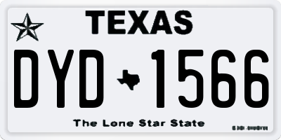 TX license plate DYD1566
