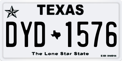 TX license plate DYD1576