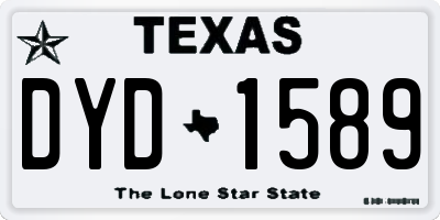 TX license plate DYD1589