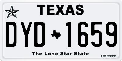TX license plate DYD1659