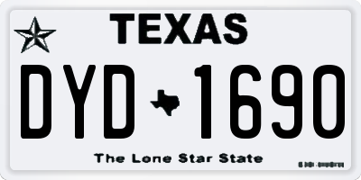 TX license plate DYD1690
