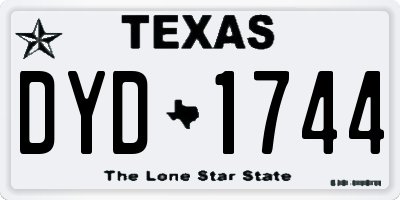 TX license plate DYD1744