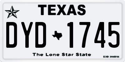 TX license plate DYD1745