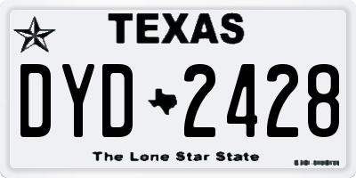 TX license plate DYD2428