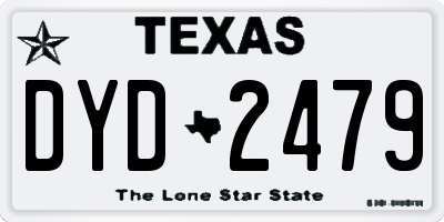TX license plate DYD2479