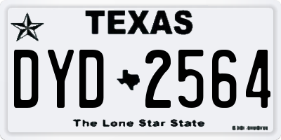TX license plate DYD2564