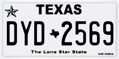 TX license plate DYD2569