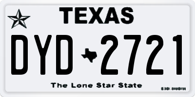 TX license plate DYD2721