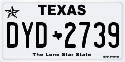 TX license plate DYD2739