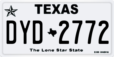 TX license plate DYD2772