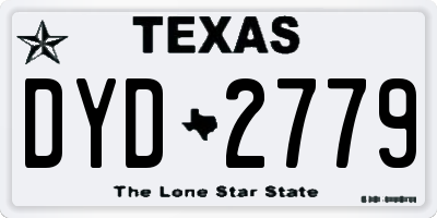 TX license plate DYD2779