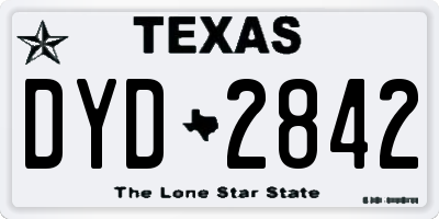 TX license plate DYD2842