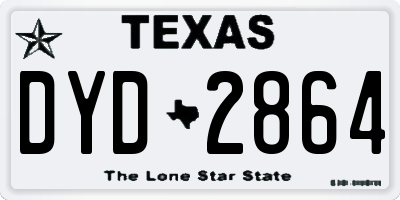 TX license plate DYD2864