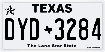 TX license plate DYD3284