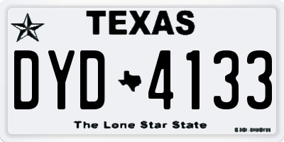 TX license plate DYD4133