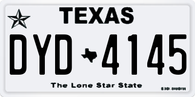 TX license plate DYD4145