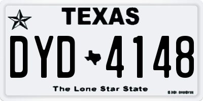 TX license plate DYD4148
