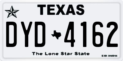 TX license plate DYD4162
