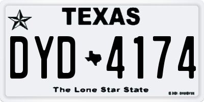 TX license plate DYD4174