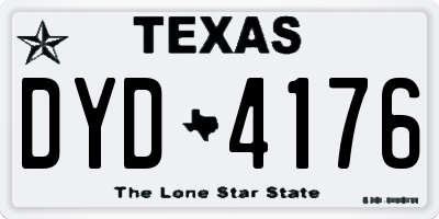 TX license plate DYD4176