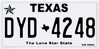TX license plate DYD4248