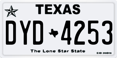 TX license plate DYD4253