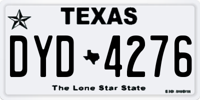 TX license plate DYD4276