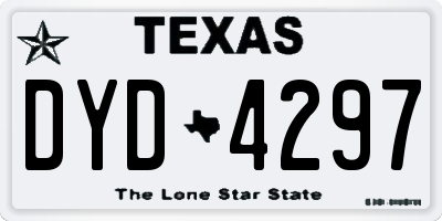 TX license plate DYD4297