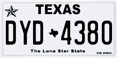 TX license plate DYD4380