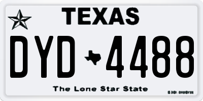 TX license plate DYD4488