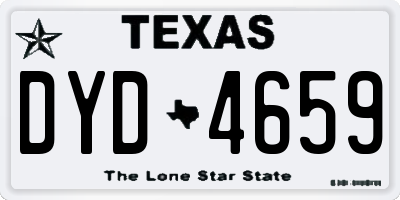 TX license plate DYD4659