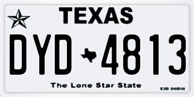 TX license plate DYD4813