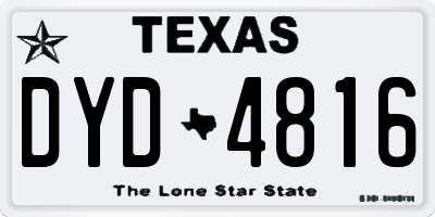 TX license plate DYD4816