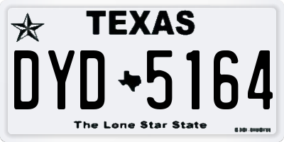 TX license plate DYD5164