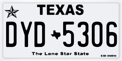 TX license plate DYD5306