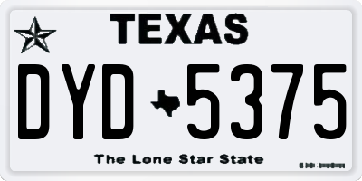 TX license plate DYD5375