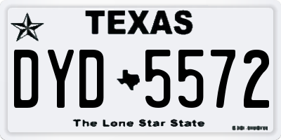 TX license plate DYD5572