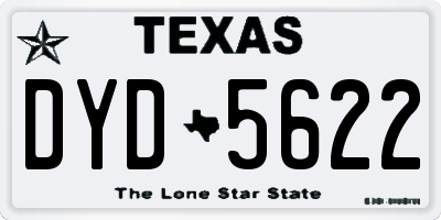 TX license plate DYD5622
