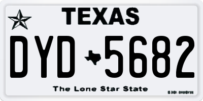 TX license plate DYD5682