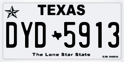 TX license plate DYD5913