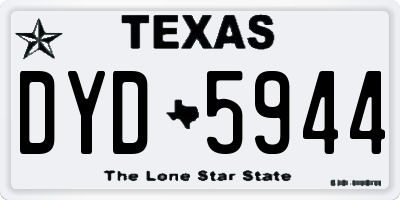 TX license plate DYD5944