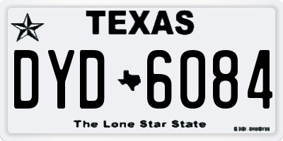 TX license plate DYD6084
