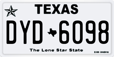 TX license plate DYD6098