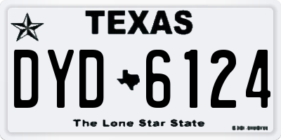 TX license plate DYD6124