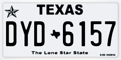 TX license plate DYD6157
