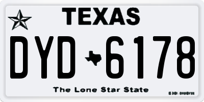 TX license plate DYD6178